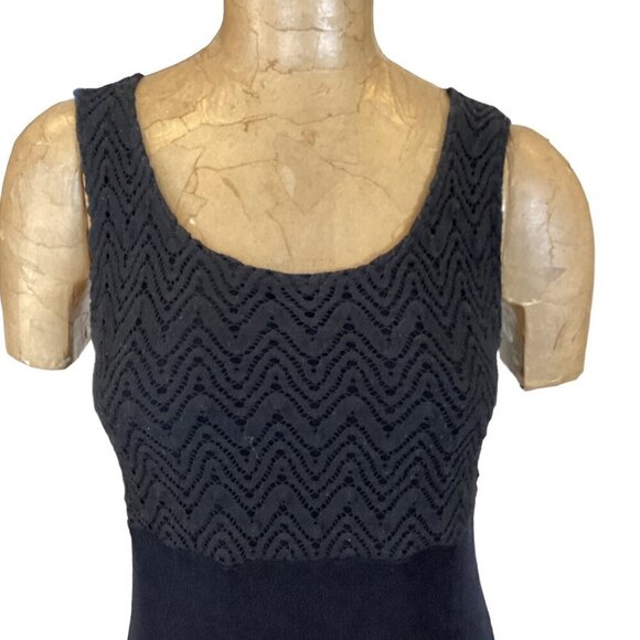 Chico's Travelers Lace Bodice Maxi Tank Dress Sz 0 (S/4) Black  #278J - Picture 3 of 8